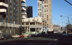 York Ave. view from E. 89th St. looking North, April 1986   